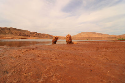 Scenic view of desert against sky