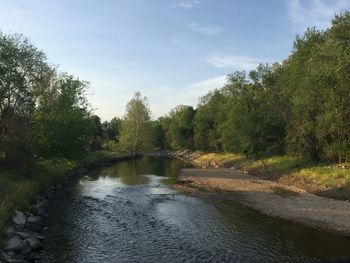 Scenic view of river against sky