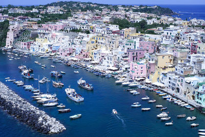 A view of corricella spot in procida island