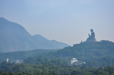 Scenic view of mountain range against sky