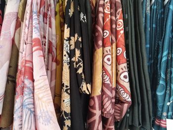 Full frame shot of multi colored market stall