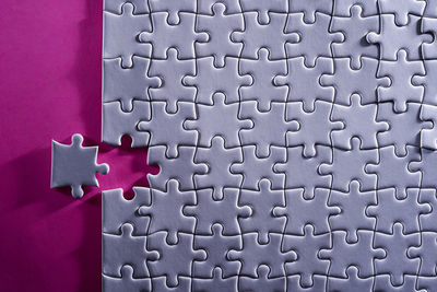 Close-up of jigsaw puzzle