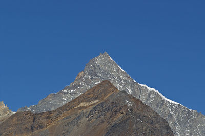 Scenic view of mountains against clear sky