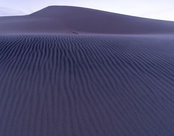 Sand dune in desert against sky