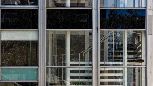 Full frame shot of glass window of building