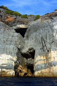 View of cliffs in cave