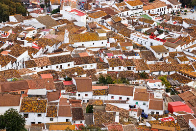 High angle view of townscape