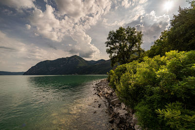 Scenic view of river against sky