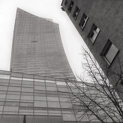 Low angle view of modern building against sky