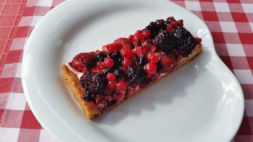 Close-up of dessert in plate