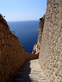 View of sea against clear sky