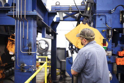 Male worker working in warehouse