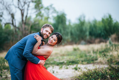 Portrait of a smiling young couple