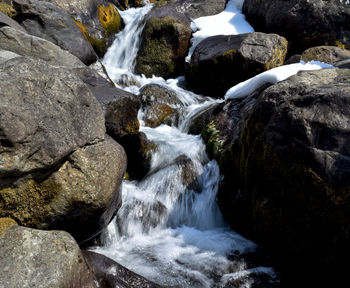 Scenic view of waterfall