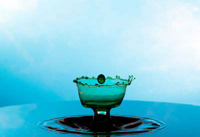 Close-up of water splashing in swimming pool