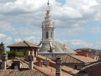 Exterior of buildings against sky in city