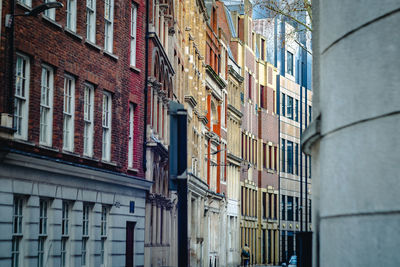 Low angle view of residential buildings in city