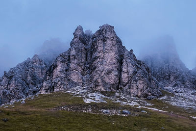 Scenic view of rocky mountains against sky