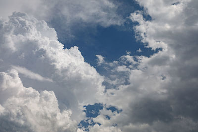 Low angle view of clouds in sky