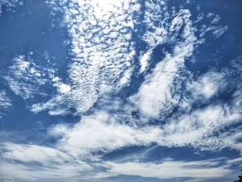 Low angle view of clouds in sky