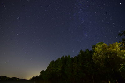 Low angle view of star field against star field