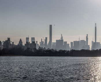 Late afternoon - central park reservoir facing south