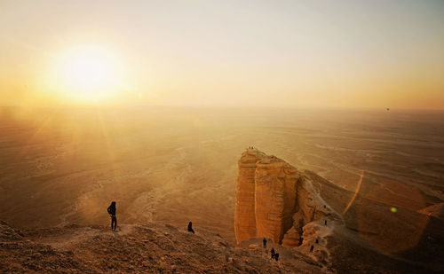 Scenic view of landscape during sunset