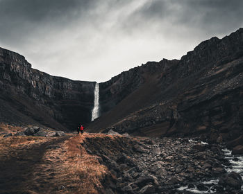 Iceland  hengifoss hiking path