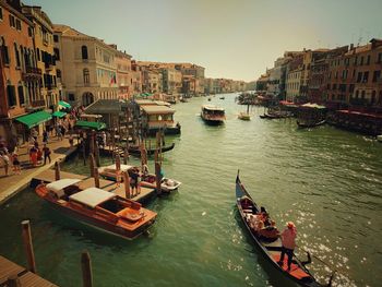 Boats in harbor
