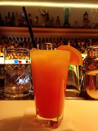 Close-up of drink on table