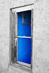 Closed window of house