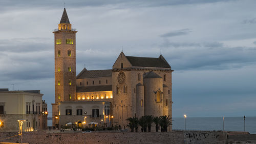 View of historical building against cloudy sky