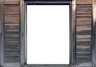 Close-up of closed shutter of window