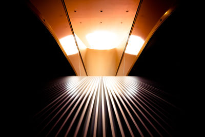 Close-up of escalator