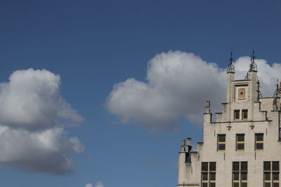 Low angle view of buildings against sky