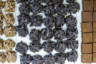 High angle view of ice cream for sale