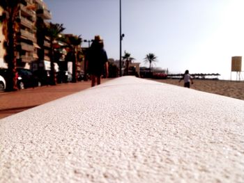 Man walking on road