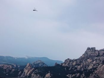 Low angle view of mountain against sky