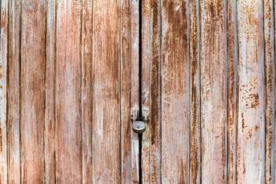 Full frame shot of closed rusty door