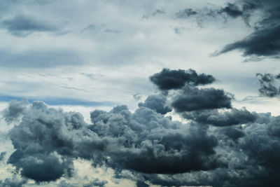 Low angle view of storm clouds in sky