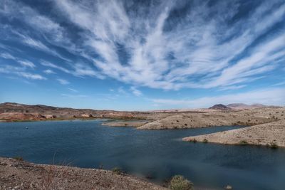 Scenic view of river against sky