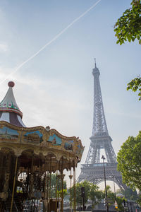 Low angle view of tower against sky