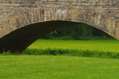 Arch bridge on field