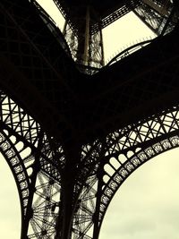 Low angle view of eiffel tower