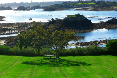 Scenic view of lake