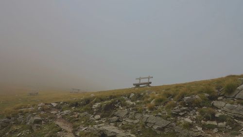 Scenic view of landscape against clear sky