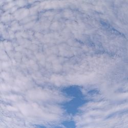 Low angle view of clouds in sky