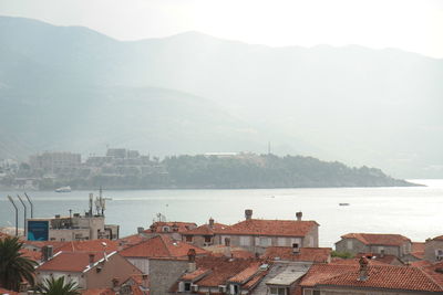 High angle shot of townscape