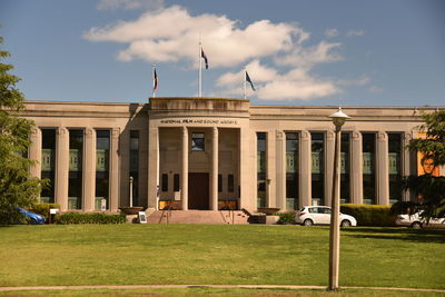 View of historical building against cloudy sky