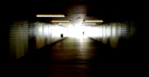 People walking in subway